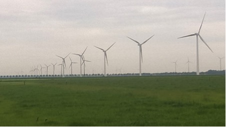 windmills on dronten farm